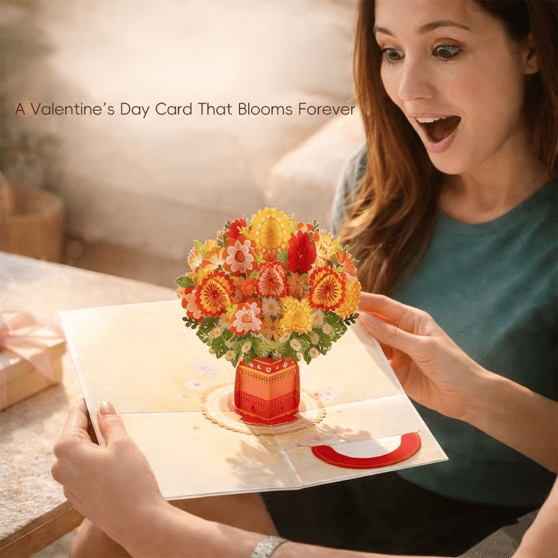 Bloomfold™ – 3D Pop-Up Floral Bouquet Card with Hidden Message Slot + 50% OFF