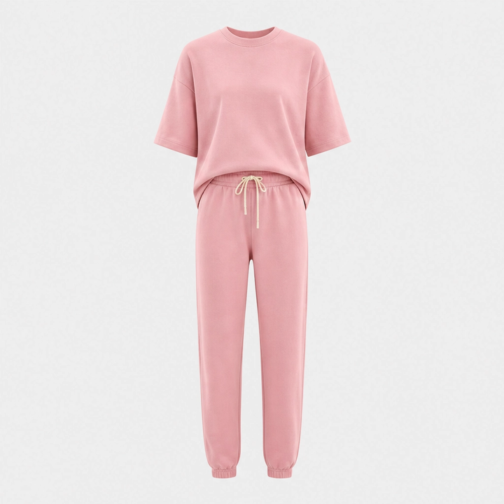 Lullaire™ – Buttery-Soft Drop-Shoulder Top &amp; Drawstring Jogger Lounge Set + 50% OFF
