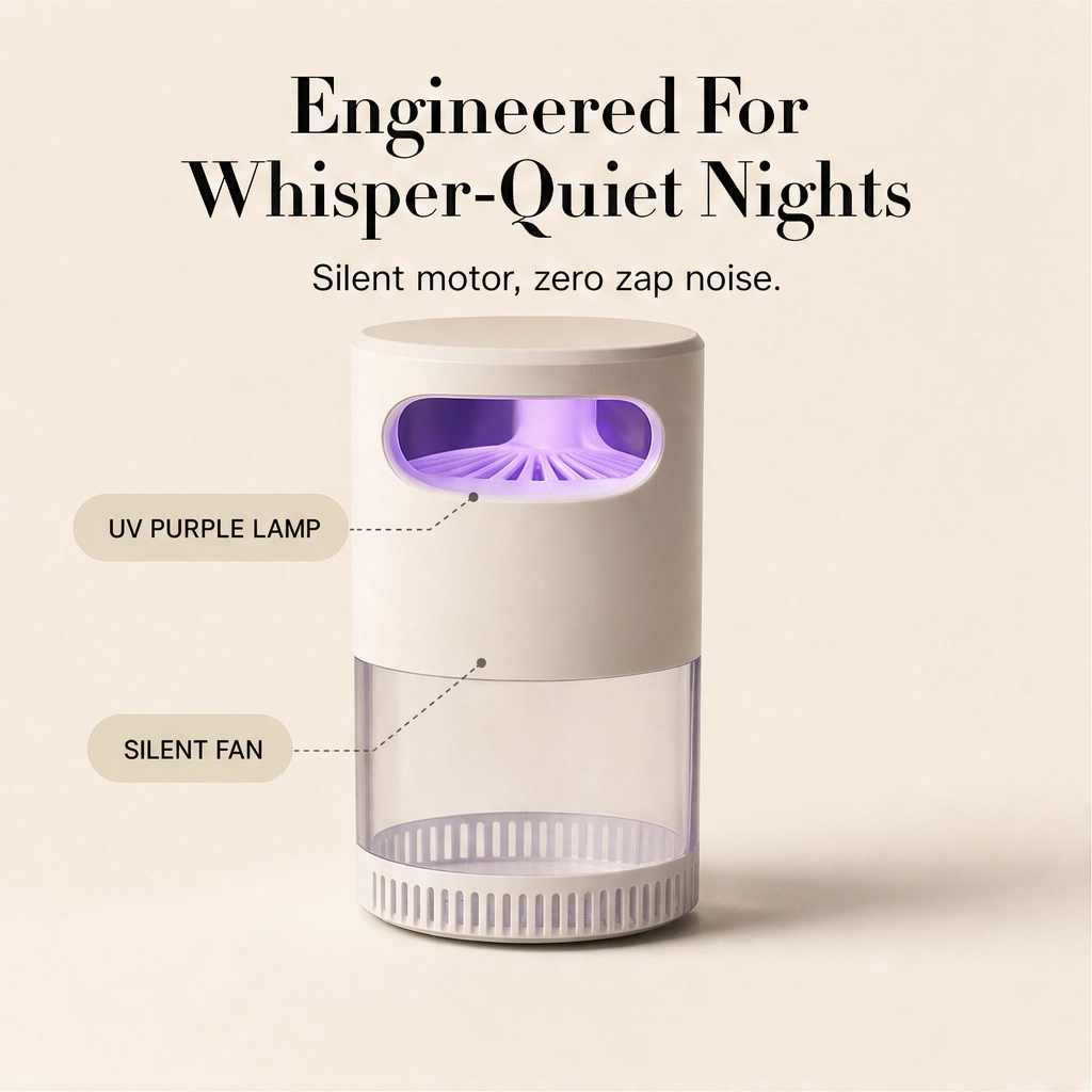 Hushvale™ – Silent Vortex UV Mosquito Trap Lamp for Bedrooms &amp; Nurseries + 50% OFF
