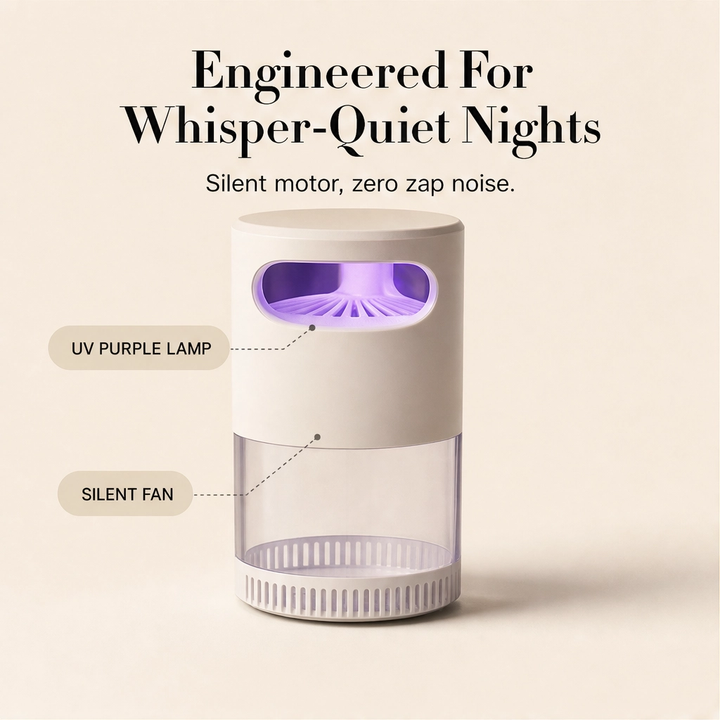Hushvale™ – Silent Vortex UV Mosquito Trap Lamp for Bedrooms &amp; Nurseries + 50% OFF