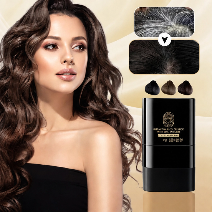 Ravenelle™ – Instant Gray Coverage Hair Color Stick with Built-In Comb + 50% OFF
