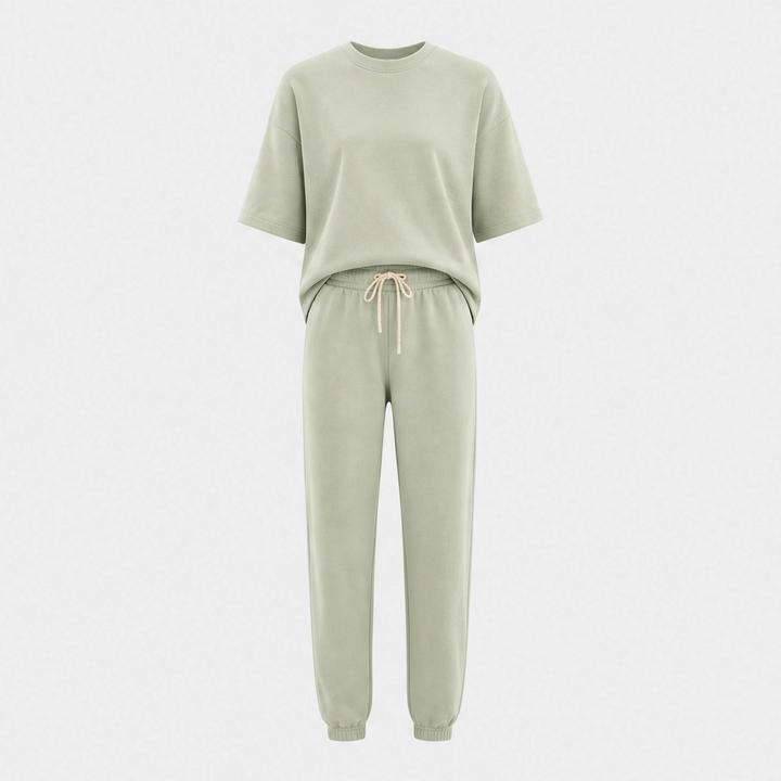 Lullaire™ – Buttery-Soft Drop-Shoulder Top &amp; Drawstring Jogger Lounge Set + 50% OFF