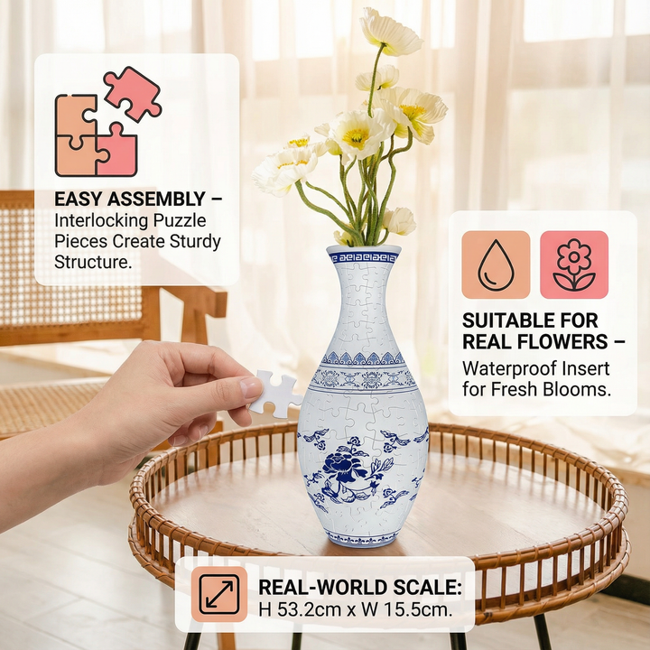 The AuraBloom 3D Puzzle Vase — Build Your Own Elegant Decor + 50% OFF