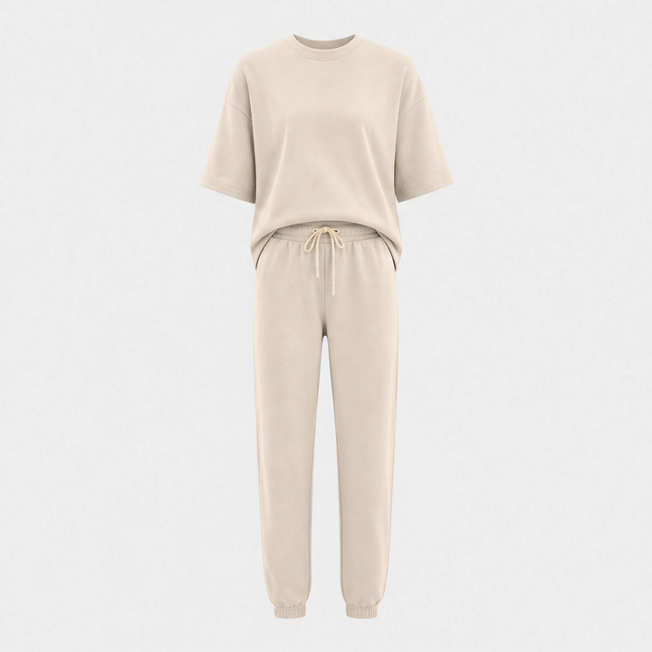 Lullaire™ – Buttery-Soft Drop-Shoulder Top &amp; Drawstring Jogger Lounge Set + 50% OFF