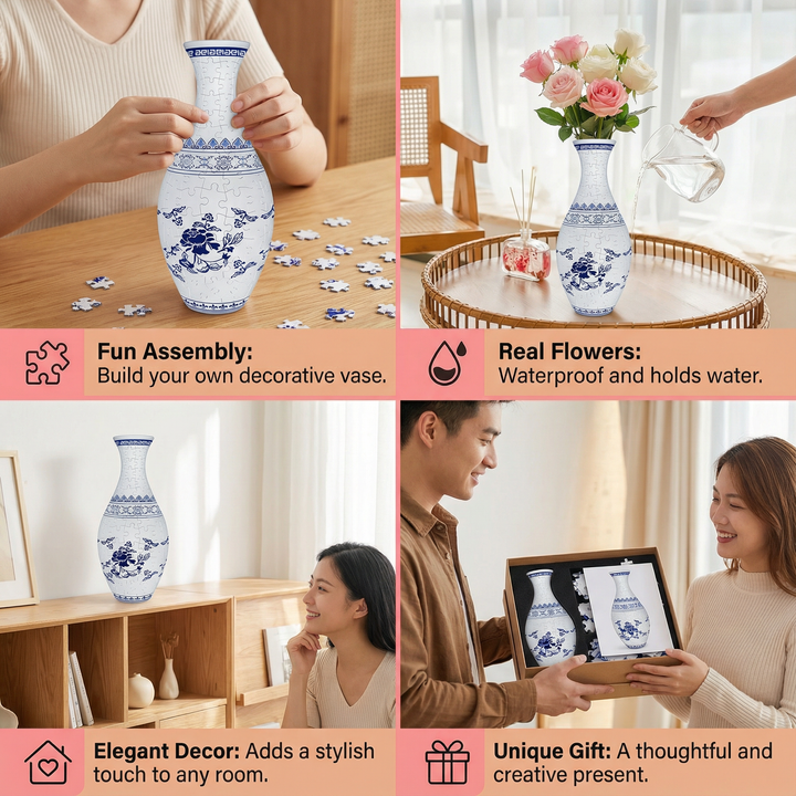 The AuraBloom 3D Puzzle Vase — Build Your Own Elegant Decor + 50% OFF