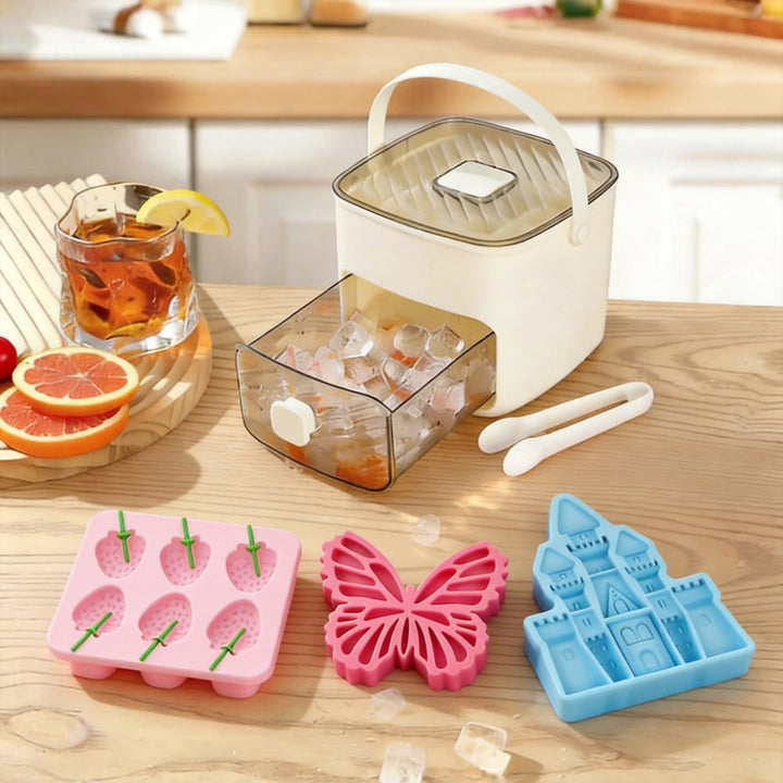 The AuraChill Ice Station — 2-in-1 Large Capacity Ice Maker &amp; Storage Bin + 50% OFF