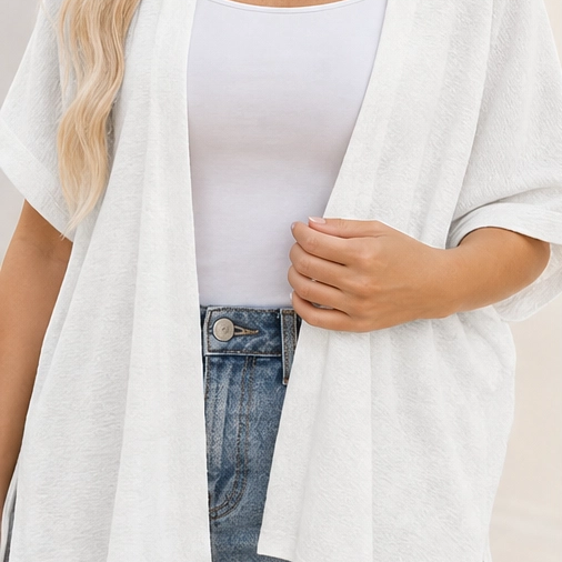 Willow™ – Lightweight Drape Short Sleeve Summer Cardigan + 50% OFF
