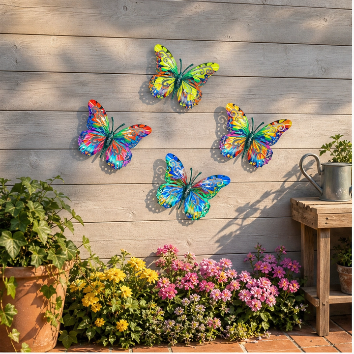 Petalcroft™ – Hand-Painted Iron Butterfly Wall Art for Garden &amp; Fence + 50% OFF