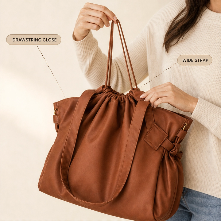 Ashcroft™ – Water-Resistant Oxford Lay-Flat Shoulder Tote + 50% OFF