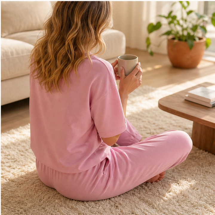 Lullaire™ – Buttery-Soft Drop-Shoulder Top &amp; Drawstring Jogger Lounge Set + 50% OFF