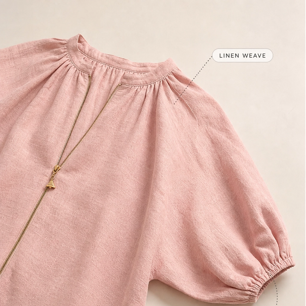 Linfold™ – Drape-Soft 2-Piece Set with Gold Zip &amp; Wide-Leg Pants + 50% OFF