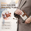 Mayfold™ – Slim RFID-Blocking Bifold Leather Wallet with Wristlet & 17 Card Slots + 50% OFF