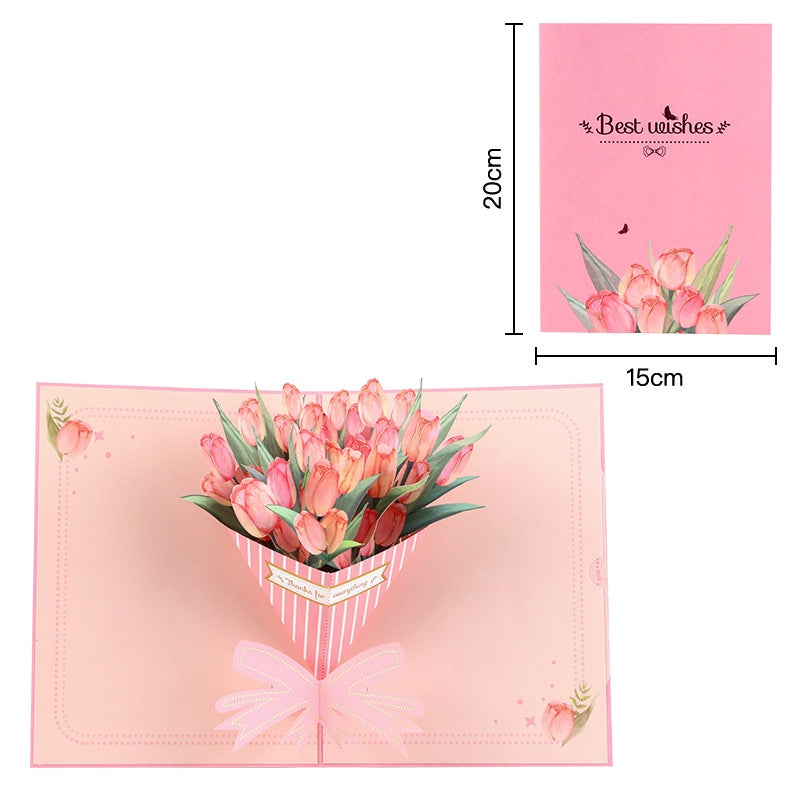 Bloomfold™ – 3D Pop-Up Floral Bouquet Card with Hidden Message Slot + 50% OFF