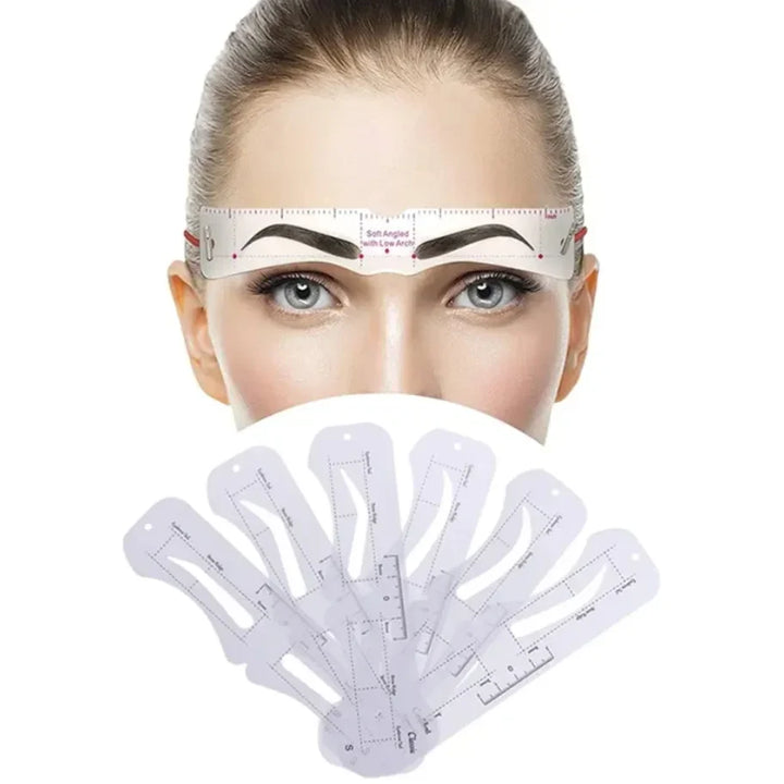 Browette™ – 12-Style Reusable Eyebrow Shaping Stencil Kit with Elastic Fix-Band + 50% OFF