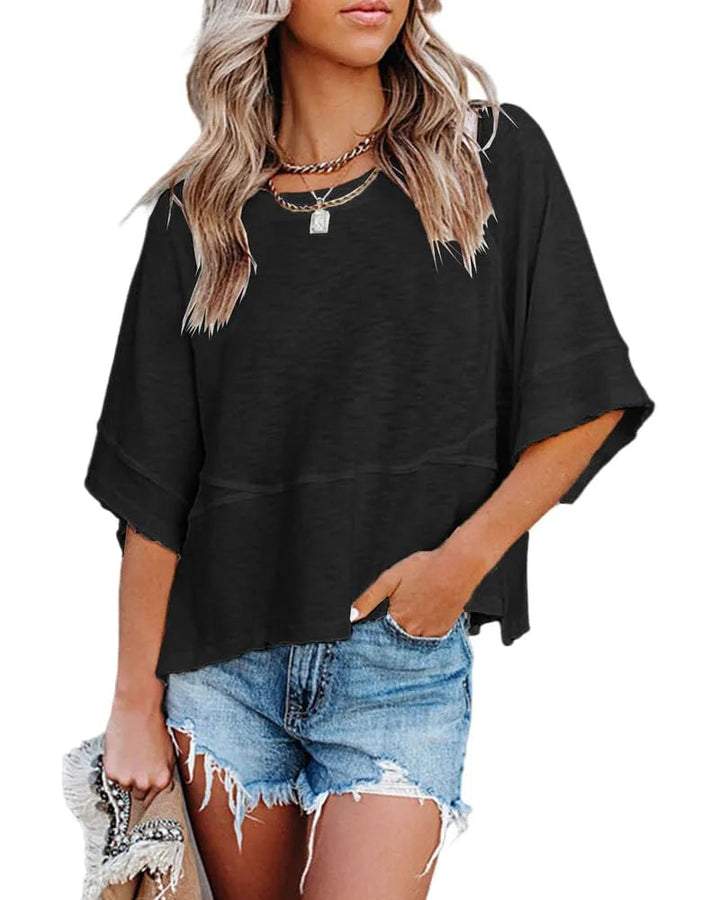 Willowdrift™ – Lightweight Batwing Crewneck Summer Tee + 50% OFF