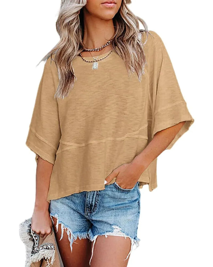 Willowdrift™ – Lightweight Batwing Crewneck Summer Tee + 50% OFF