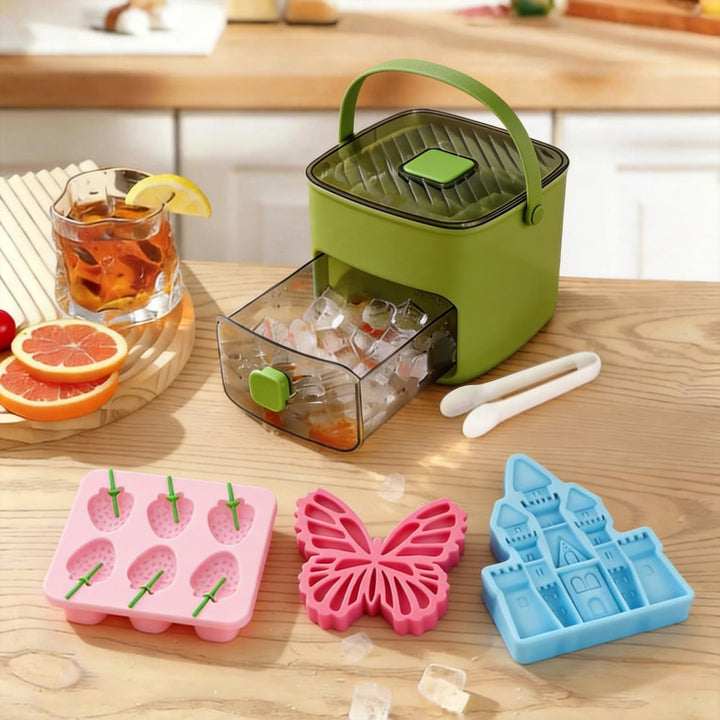 The AuraChill Ice Station — 2-in-1 Large Capacity Ice Maker &amp; Storage Bin + 50% OFF
