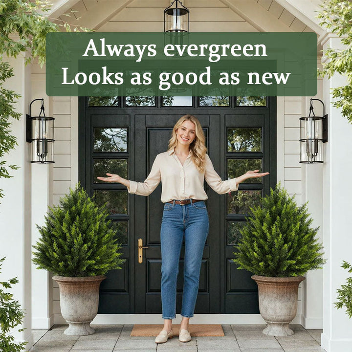 Cedarcroft™ – Realistic UV-Resistant Artificial Cedar Tree for Outdoor Porch &amp; Garden Decor + 50% OFF