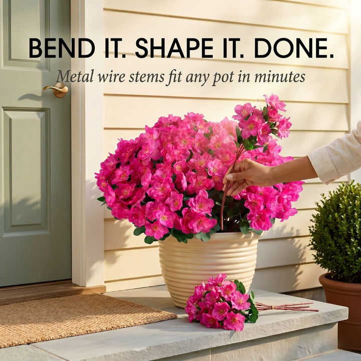Bloomcroft™ – UV-Resistant Silk Azalea Bundles with Bendable Stems 50 % OFF