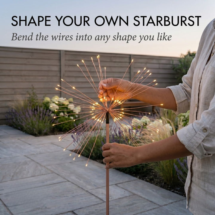 Ember &amp; Bloom™ – Solar Bendable Starburst Garden Lights + 50% OFF
