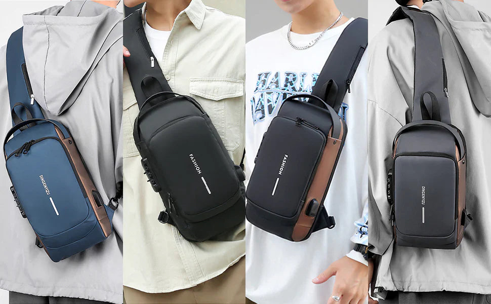 Cipher™ – Anti-Theft Lock &amp; USB Charging Crossbody Sling Bag + 50% OFF