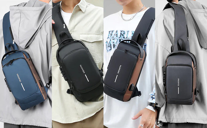 Cipher™ – Anti-Theft Lock &amp; USB Charging Crossbody Sling Bag + 50% OFF