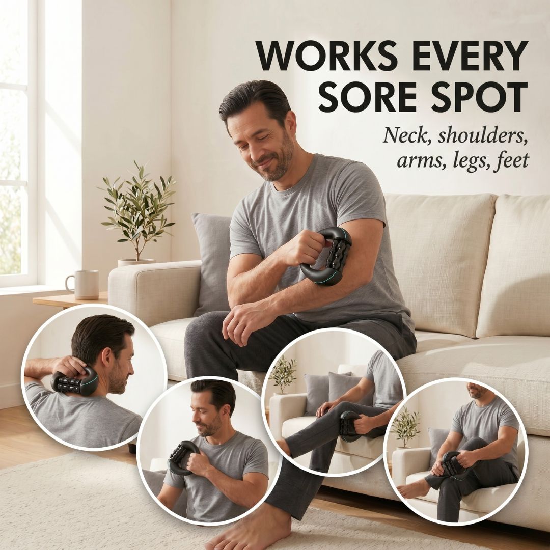 Kneadix™ – Powered 3-Speed Handheld Rolling Muscle Massager + 50% OFF