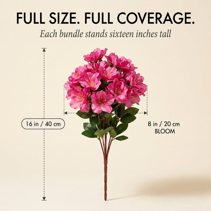 Bloomcroft™ – UV-Resistant Silk Azalea Bundles with Bendable Stems 50 % OFF
