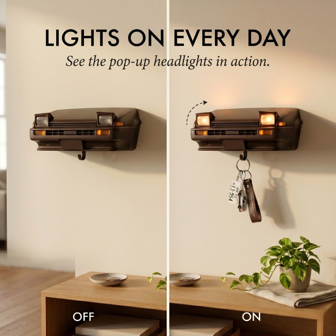 Hachiwerk™ – Retro JDM LED Pop-Up Headlight Key Holder + 50% OFF