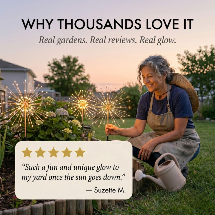 Ember &amp; Bloom™ – Solar Bendable Starburst Garden Lights + 50% OFF