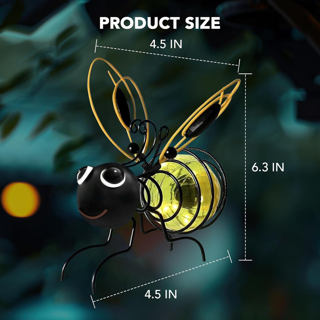 HoneyHollow™ – Solar-Powered Hanging Bee Garden Light with Warm LED Glow + 50% OFF