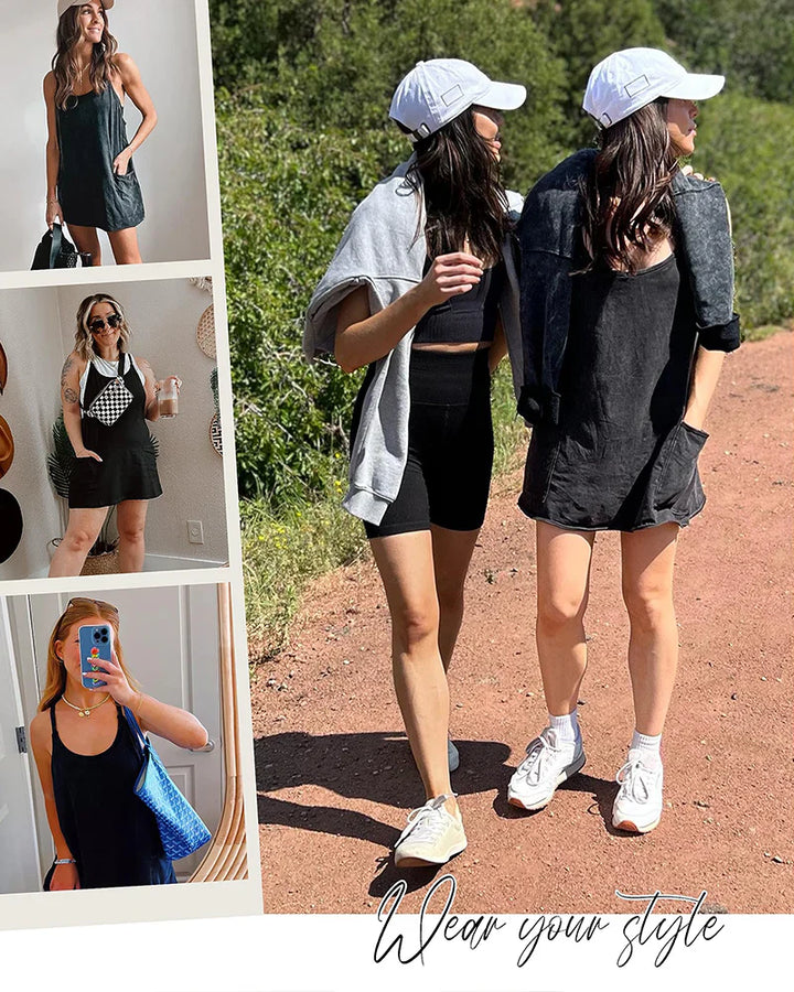 Sundra™ – 3-in-1 Throw-On Mini Dress with Built-In Shorts &amp; Pockets + 50% OFF