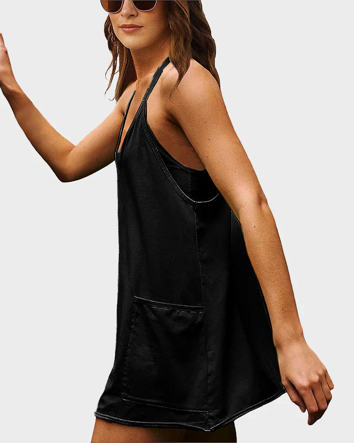 Sundra™ – 3-in-1 Throw-On Mini Dress with Built-In Shorts &amp; Pockets + 50% OFF