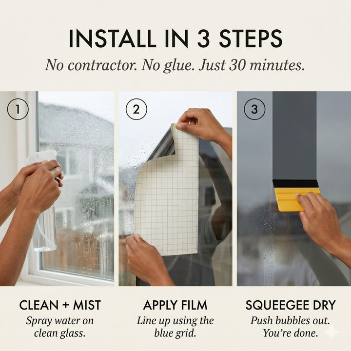 Veilstone™ – One-Way Mirror Privacy Film with Full DIY Kit &amp; Heat Block + 50% OFF