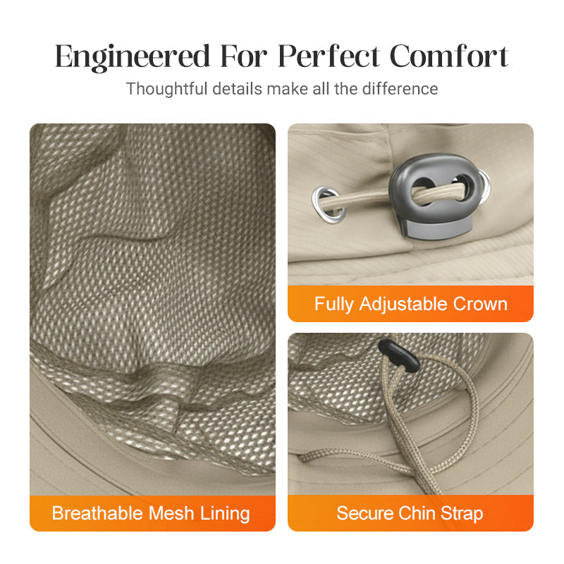 Shadecraft™ – UPF 50+ 360° Coverage Bucket Hat with Detachable Face Cover &amp; Neck Flap + 50% OFF