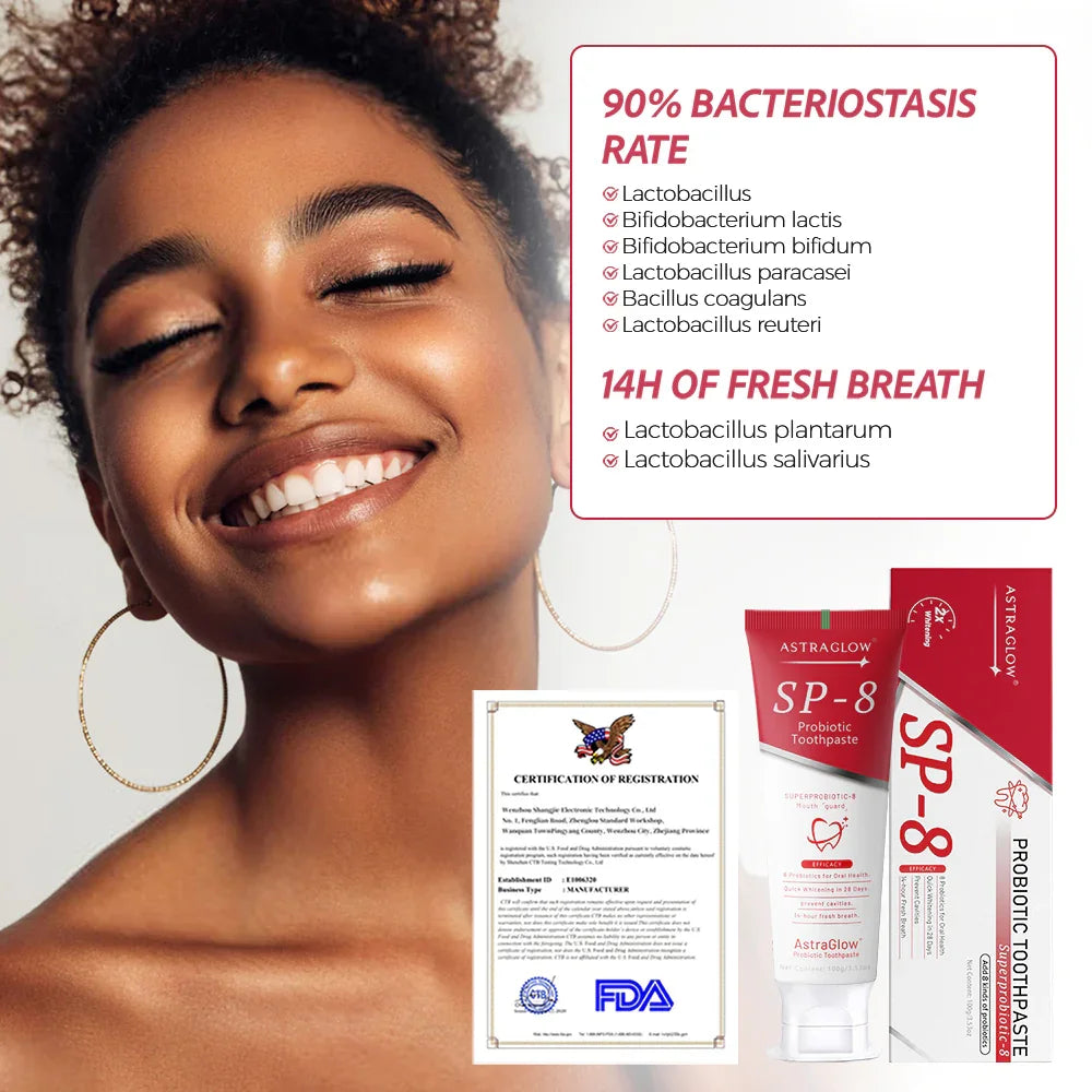 Lumiva™ – Probiotic Whitening Toothpaste with 10% Nano-Hydroxyapatite &amp; 8 Live Strains + 50% OFF