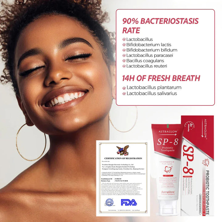 Lumiva™ – Probiotic Whitening Toothpaste with 10% Nano-Hydroxyapatite &amp; 8 Live Strains + 50% OFF
