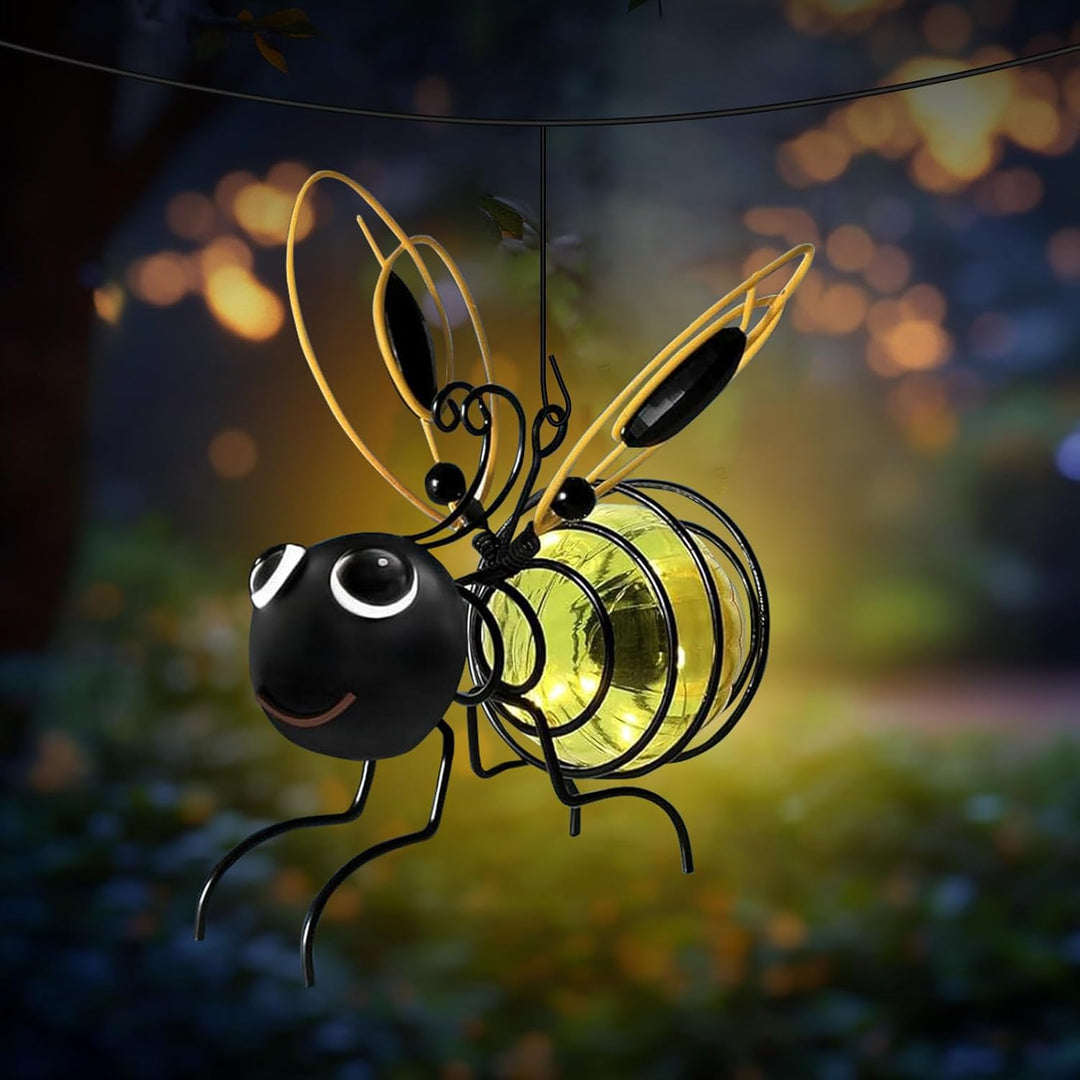 HoneyHollow™ – Solar-Powered Hanging Bee Garden Light with Warm LED Glow + 50% OFF