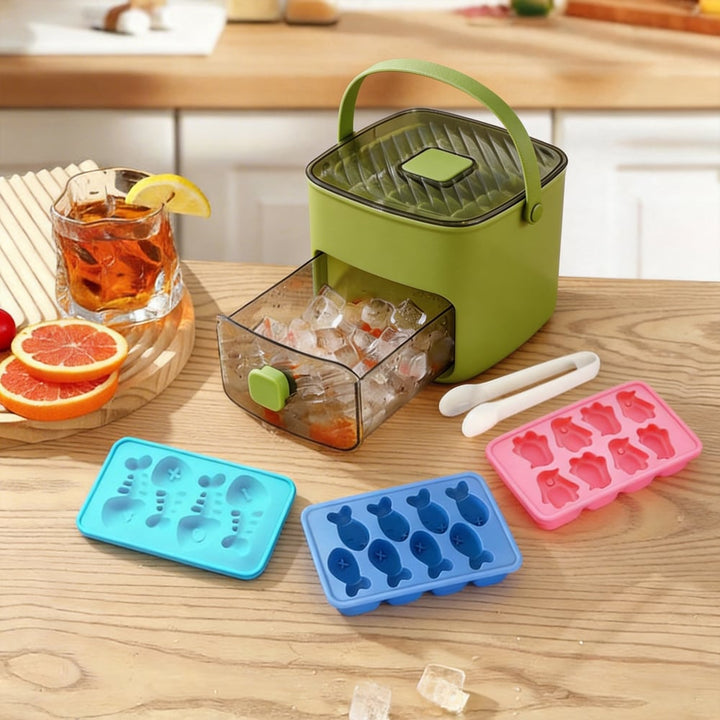 The AuraChill Ice Station — 2-in-1 Large Capacity Ice Maker &amp; Storage Bin + 50% OFF
