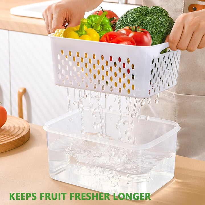 Larder™ – Double-Drain Freshness Containers for Fridge Organization + 50% OFF