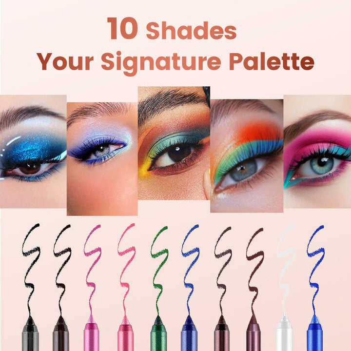 Iridis™ – 14-Color Waterproof Metallic Gel Eyeliner Set + 50% OFF