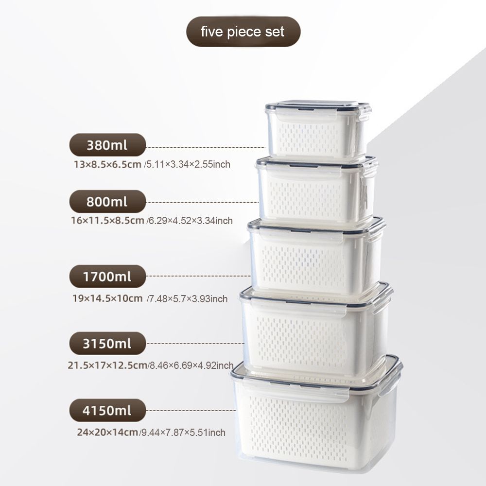 Larder™ – Double-Drain Freshness Containers for Fridge Organization + 50% OFF