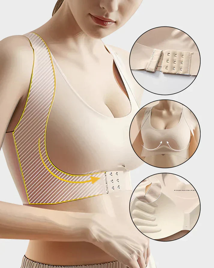 Posélle™ – Cross-Back Posture Support Wireless Bra with Front Closure + 50% OFF