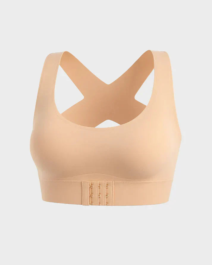 Posélle™ – Cross-Back Posture Support Wireless Bra with Front Closure + 50% OFF