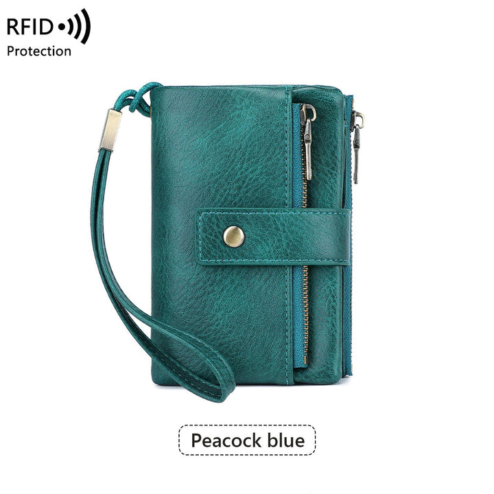 Mayfold™ – Slim RFID-Blocking Bifold Leather Wallet with Wristlet &amp; 17 Card Slots + 50% OFF