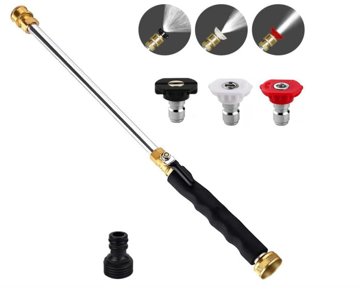 HydroLance™ – Dual-Nozzle High-Pressure Wand for Garden Hose | Stainless Steel &amp; Brass | Car &amp; Patio Cleaner + 50% OFF