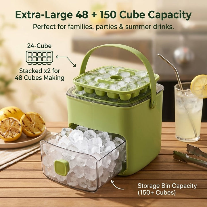 The AuraChill Ice Station — 2-in-1 Large Capacity Ice Maker &amp; Storage Bin + 50% OFF