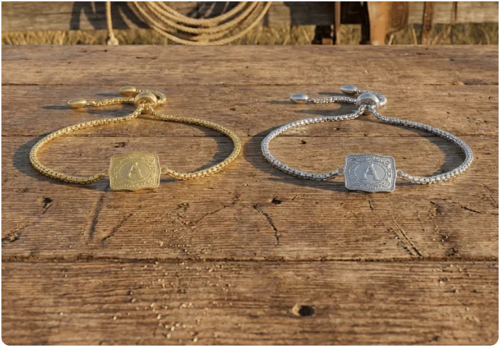 Sagebrook™ – Personalized Western Initial Bracelet with Adjustable Bolo Chain + 50% OFF