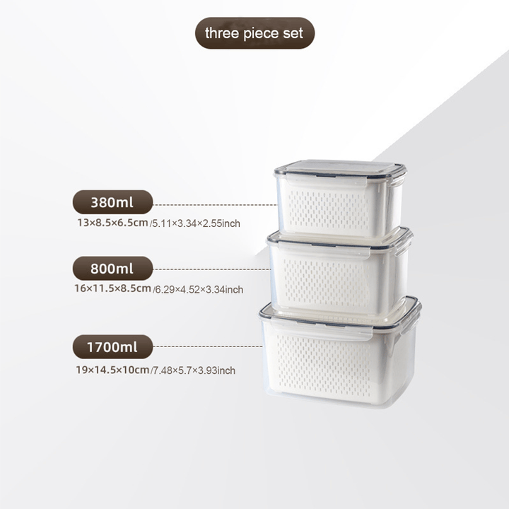 Larder™ – Double-Drain Freshness Containers for Fridge Organization + 50% OFF