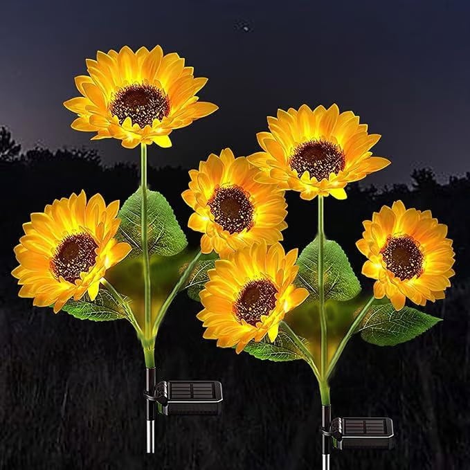 Sunhaven™ – Realistic Solar LED Sunflower Garden Lights, Auto Dusk-to-Dawn Glow, IP65 Waterproof + 50% OFF